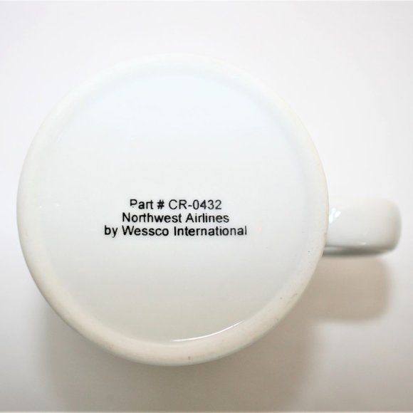 NORTHWEST AIRLINES Coffee Mug White with Red Text Simple Design EUC (No Returns) - Picture 6 of 8